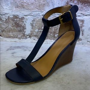 Kenneth Cole Reaction dark blue wedge sandal